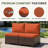 2-Person Armless Outdoor Seating Group With Coffee Chair-526783976
