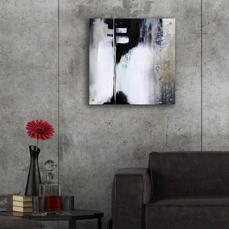 "Drame noir et blanc" par Karen Hale, H 24 po x l 24 po x P 0,2 po