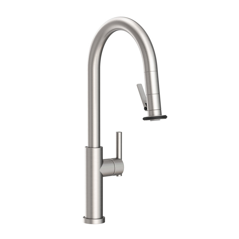 Pull-Down Kitchen Faucet - Trigger Spray, Stainless Steel (PVD)