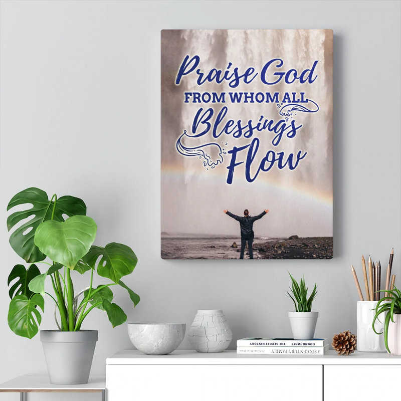 Blessings Flow - Wrapped Canvas Print, 61cm H x 46cm W