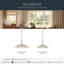 Luminaire suspendu 1 lumière 24,25 po Delarosa en grège et bronze champagne-131043078-131043079