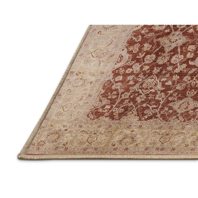 Tapis 10086 de style Mid-Century moderne 10086 lavable à la machine, Rectangle 6 pi x 9 pi