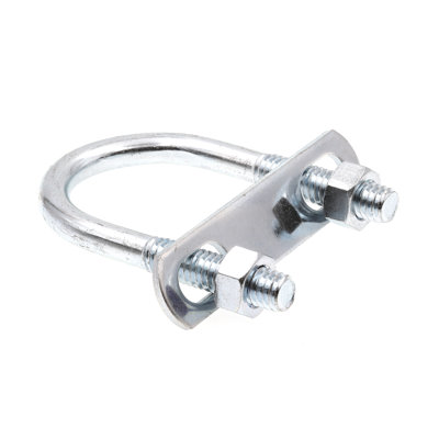 U-Bolts, Round Bend, 5/16 in.-18 X 1-3/8 in. X 2-1/2 in. for 1 in. Pipe, Zinc Plated Steel (10 Pack)