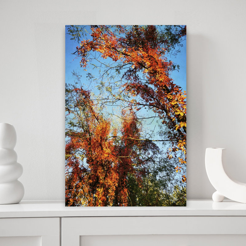 Art contemporain contemporain abstrait paysage organique d'automne, H 12 po x l 8 po
