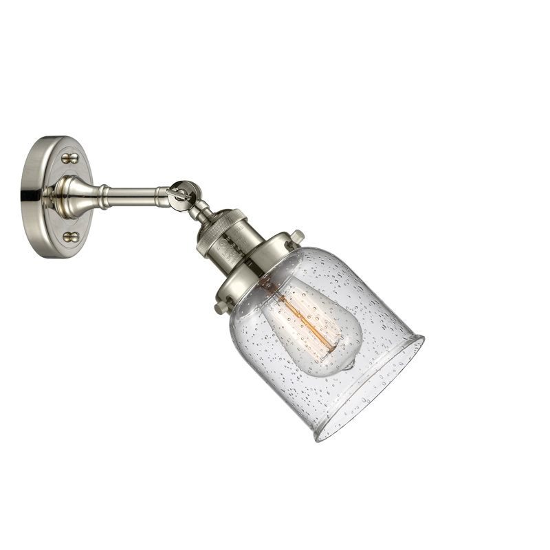 Norberto Armed Sconce, Polished Nickel
