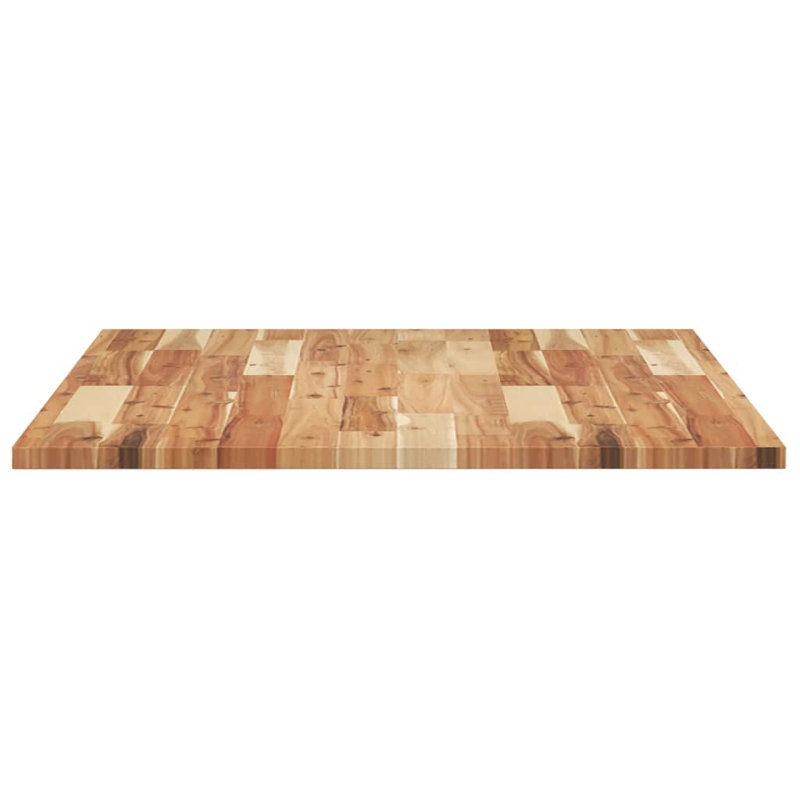 Plateau de table rectangulaire en bois d'acacia massif 31,5 x 0,8 po, H 0,8 po x l 31,5 po x P 27,6 po