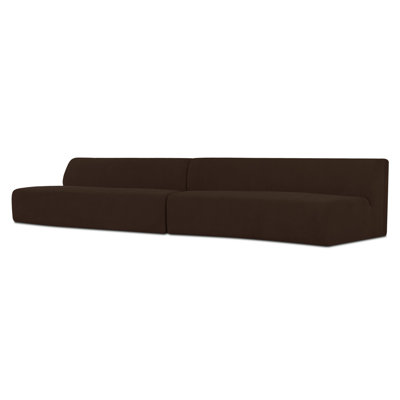Canapé modulaire Naomi 2 pièces brun foncé