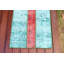 Tapis turc rétro fabriqué à la main avec passe-partout vert et rouge, idéal pour un décor unique et un chemin de table éclectique