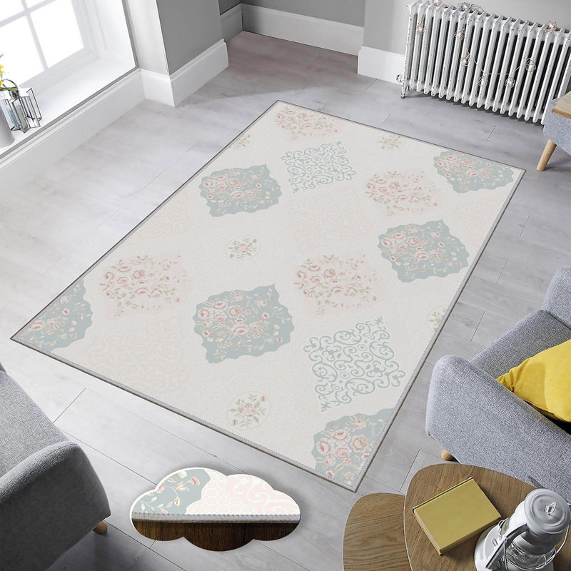 Luxurious 3D Printed Area Carpet, 5.9 x 9.2 Feet | 1% Polyester, .3 in Pile Height, 65 g/m² | Antibacterial & Non-Slip Underside, Machine Washable for Easy Care | Perfect for Living Room, Bedroom, or Office Décor