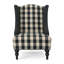 Fauteuil club haut dossier en tissu TODDman
