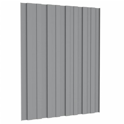 Vidaxl Roof Panels 12 Pcs Galvanized Steel
