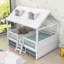 Lit mezzanine en bois avec 4 tiroirs et toit Milinocket-177759829-177759828