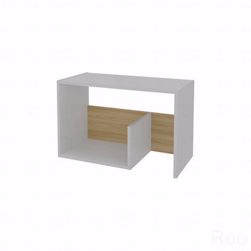 Side Table In Melamine With Open Storage