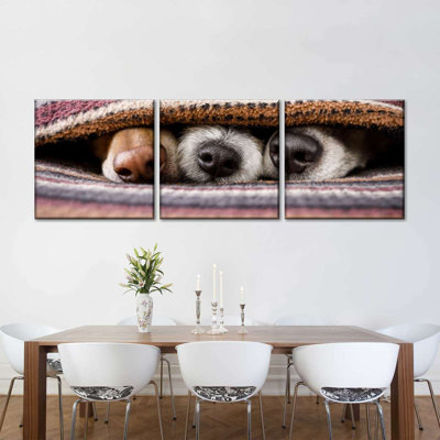 " Hiding Dogs " 3 - Pieces