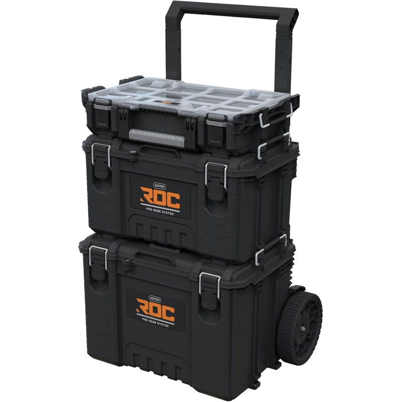 Keter Roc Pro Gear Heavy Duty Mobile Tool Storage Cart Black/grey 256981