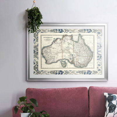 " Bordered Map Of Australia "