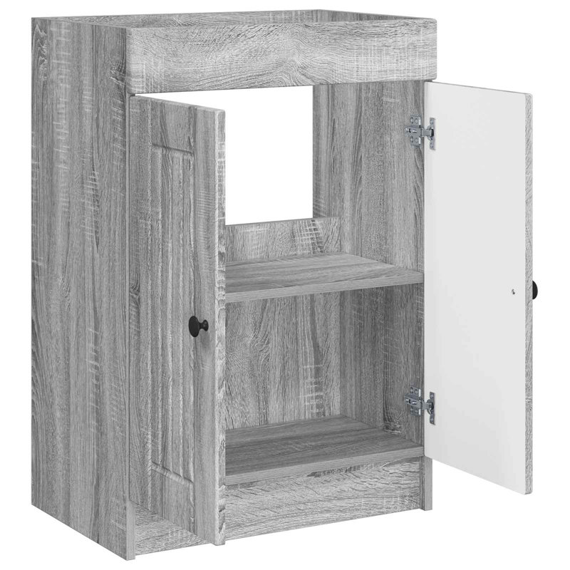 78.5cm Bathroom Vanity Base Only, Grey Sonoma