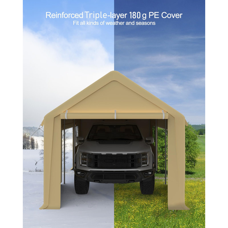 Remplacement de la porte à fermeture à glissière 10 x 20 - Panneau avant imperméable en PE 180G, Jaune