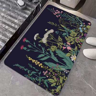 Wild Flowers Non-Slip Eco-Friendly Easy To Clean 20×32Inch (50 * 80Cm)