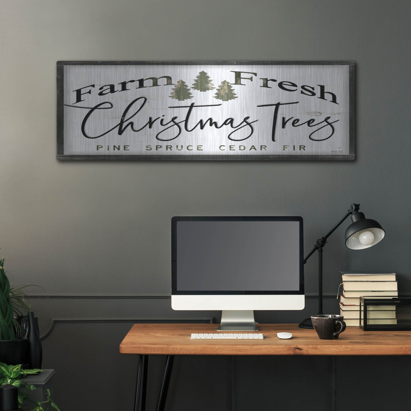 Luxe métal art «Farm Fresh Christmas Trees III» par «Farm Fresh Christmas Trees III» par Cindy Jacobs