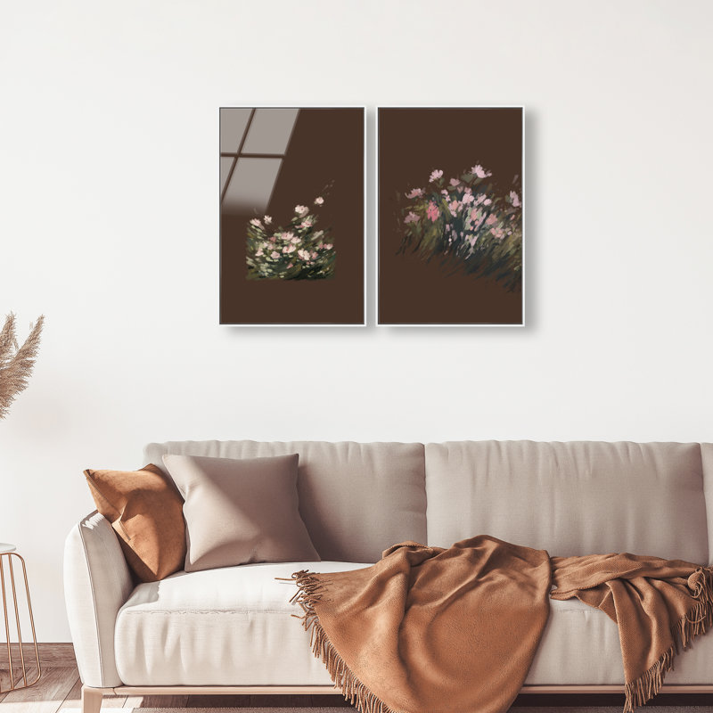 Secret Garden Set High-Gloss Frameless Acrylic Glass Wall Art Floral & Botanical Print by Oliver Gal, Ready to Hang, 10 x 15