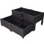 Pot de café surélevé brun avec arrosage automatique - 4 pièces en polypropylène. Drainage optimal. Montage facile. Jardinière sur pieds. Idéal pour les fleurs, les herbes aromatiques et les légumes. Caractéristiques : trou de drainage.