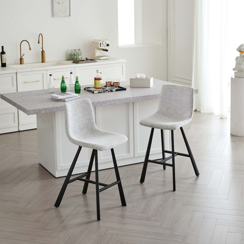 Tabouret de bar en tissu texturé Modern