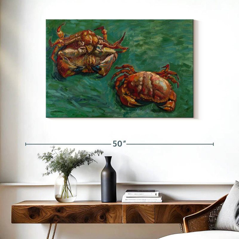 Deux crabes, H 26 po x l 39 po