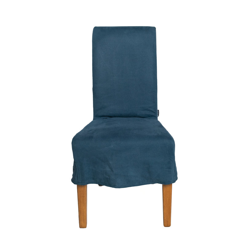 Gallego 47cm H Cotton Upholstered Side Chair, Prussian Blue