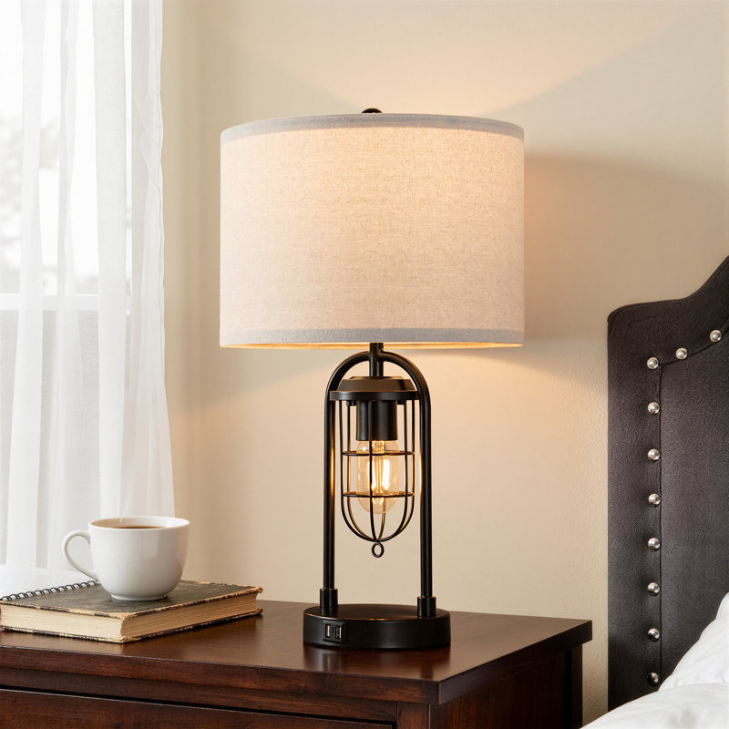 Ensemble de lampe de table 21,5 po avec veilleuse et ports USB