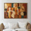 Art mural encadré, impressions murales abstraites rétro pour chambre à coucher - 24 po x 36 po-417589304