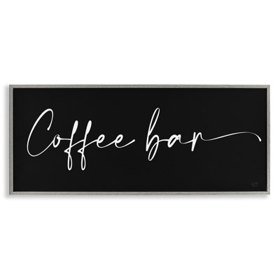 Coffee Bar Classy Script Gray, estampe numérique par Lux + Me Designs
