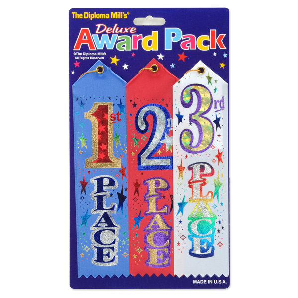 Rubans De Spectacle Questre RibbonsNow 1er, 2e Et 3e Place - 75 Rubans Au Total 25 Par Place Avec Carte Et Ficelle~p113946090