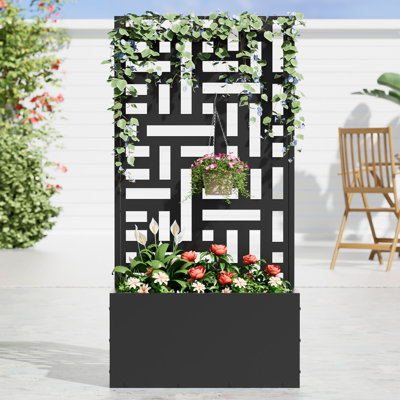 Metal Outdoor Planter Box without Wheels