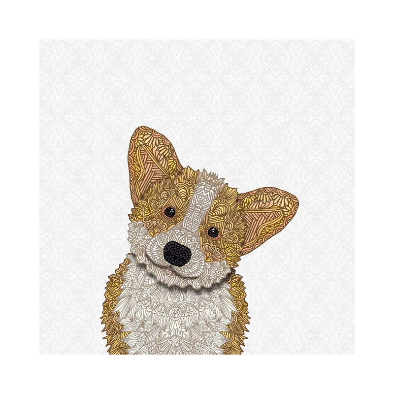 Cute Fawn Corgi by Angelika Parker - Wrapped Canvas Print, 30.48 cm H x 30.48 cm W x 1.91 cm D
