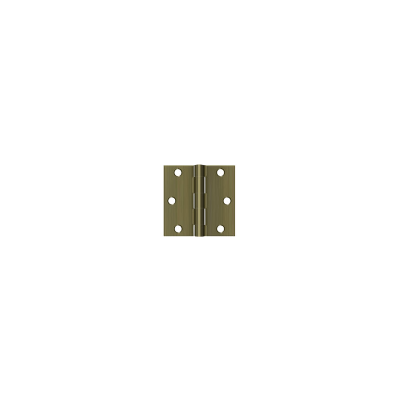 Steel Hinge, Antique Brass