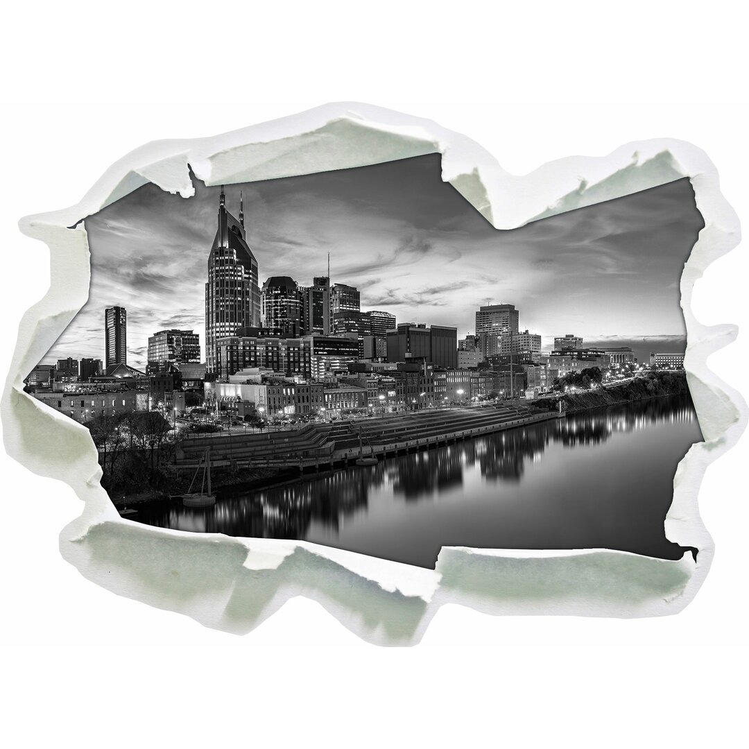 Nashville Skyline Panorama Wandtattoo