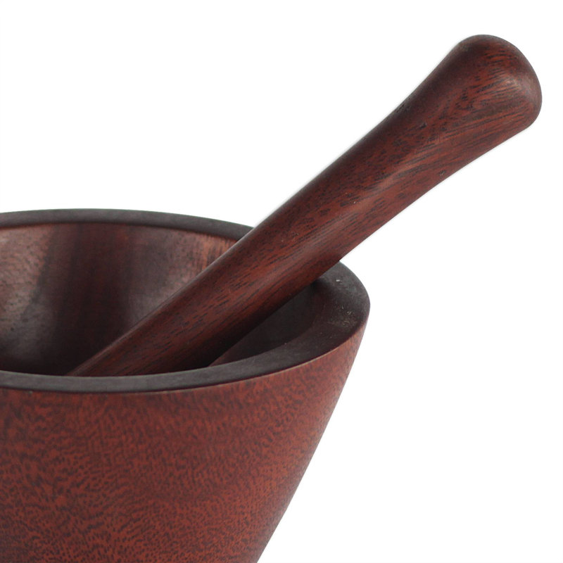 Ébène et mortier décoratifs en bois Galnares