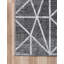 Tapis géométrique gris foncé / ivoire Oceola-1618047415