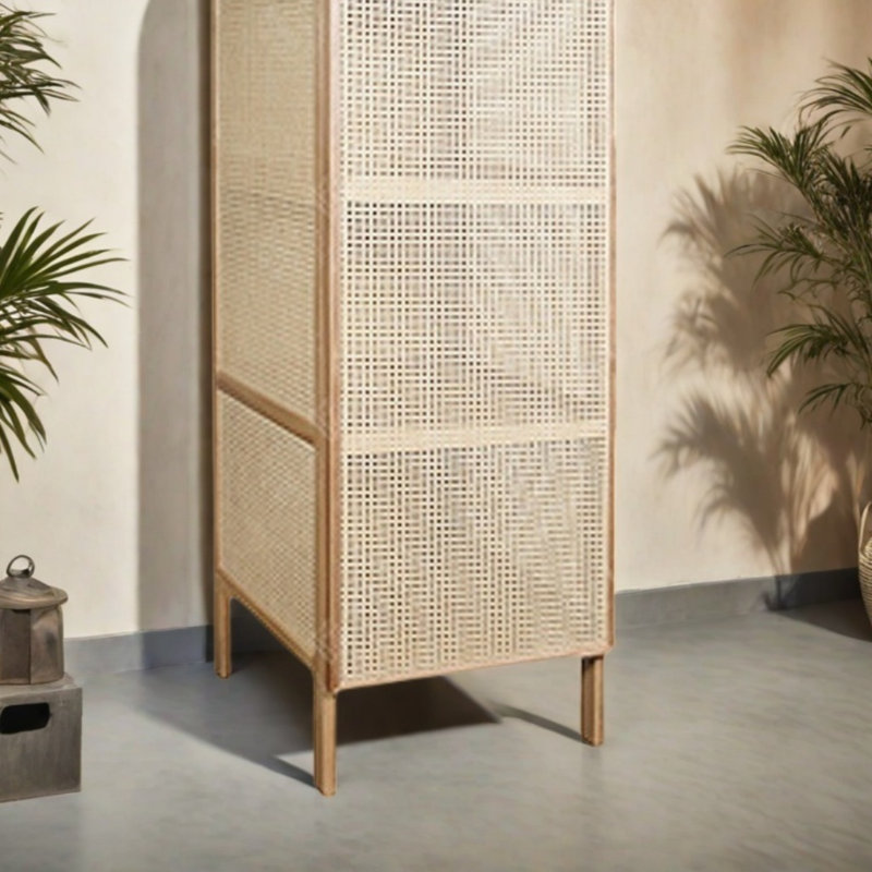 Armoire simple en rotin, Burlywood