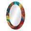 Pétar explorant les profondeurs du marbre orange III - miroir géométrique, miroir mural orange unique, impression sur métal-1405253739-1405253738
