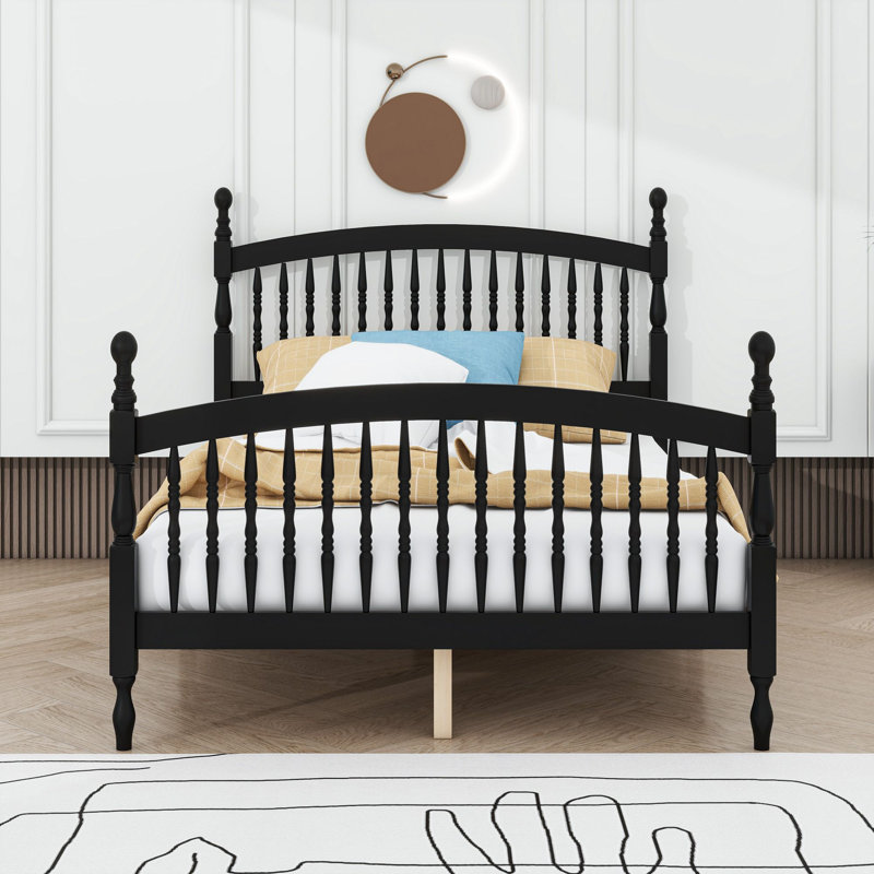 Lit plateforme Spindle, Lit double, Black