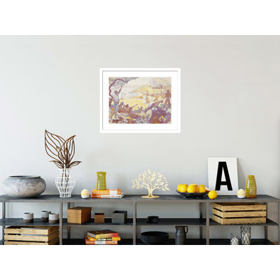 «In the Time of Harmony: The Joy of Life - Sunday by the Sea» par Paul Signac - Impression giclée encadrée