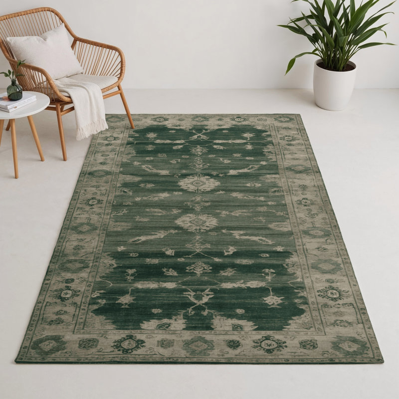 Overdyed Brown Indoor and Outdoor Area Rug, Rectangle 5' x 7'