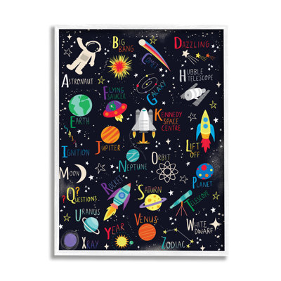 Outer Space Fun Alphabet Kid's ABC - Art textuel