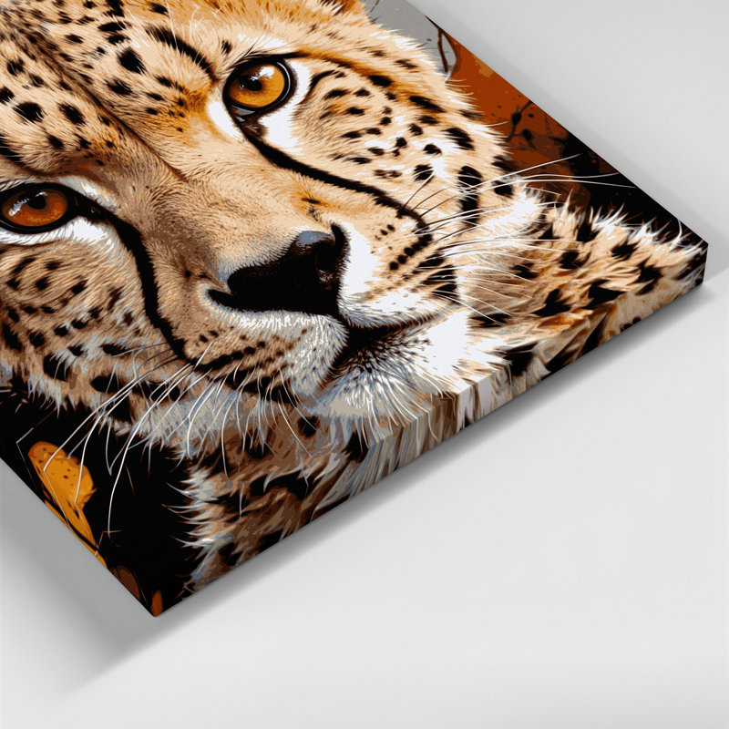 «Big Cats South African Cheetah», art mural sur toile beige, H 8 po x l 10 po