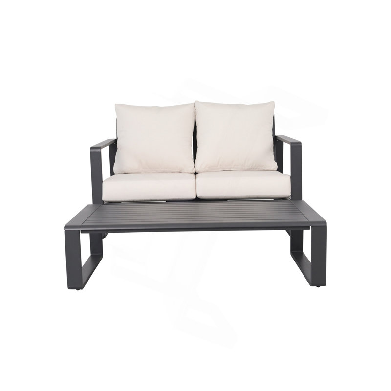 Double Sofa + Rectangular Coffee Table