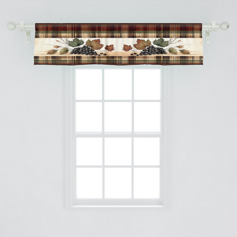 Plaid Tailored Window Valance, 54" W x 12" L