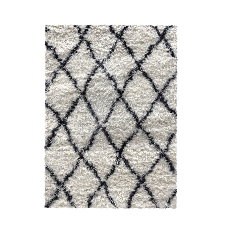 Hoytville Linhas Ivory/Grey Rug, Rectangle 60 x 110cm