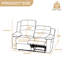 Manual Reclining Loveseat with Rounded Armrests-290238149